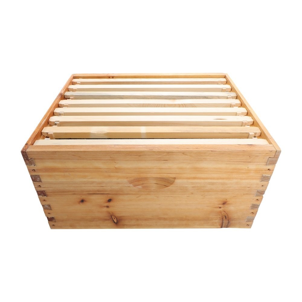 8 Frame Bee Hive Box Beeswax Coated With Frames and Waxed Foundations 4 Layer