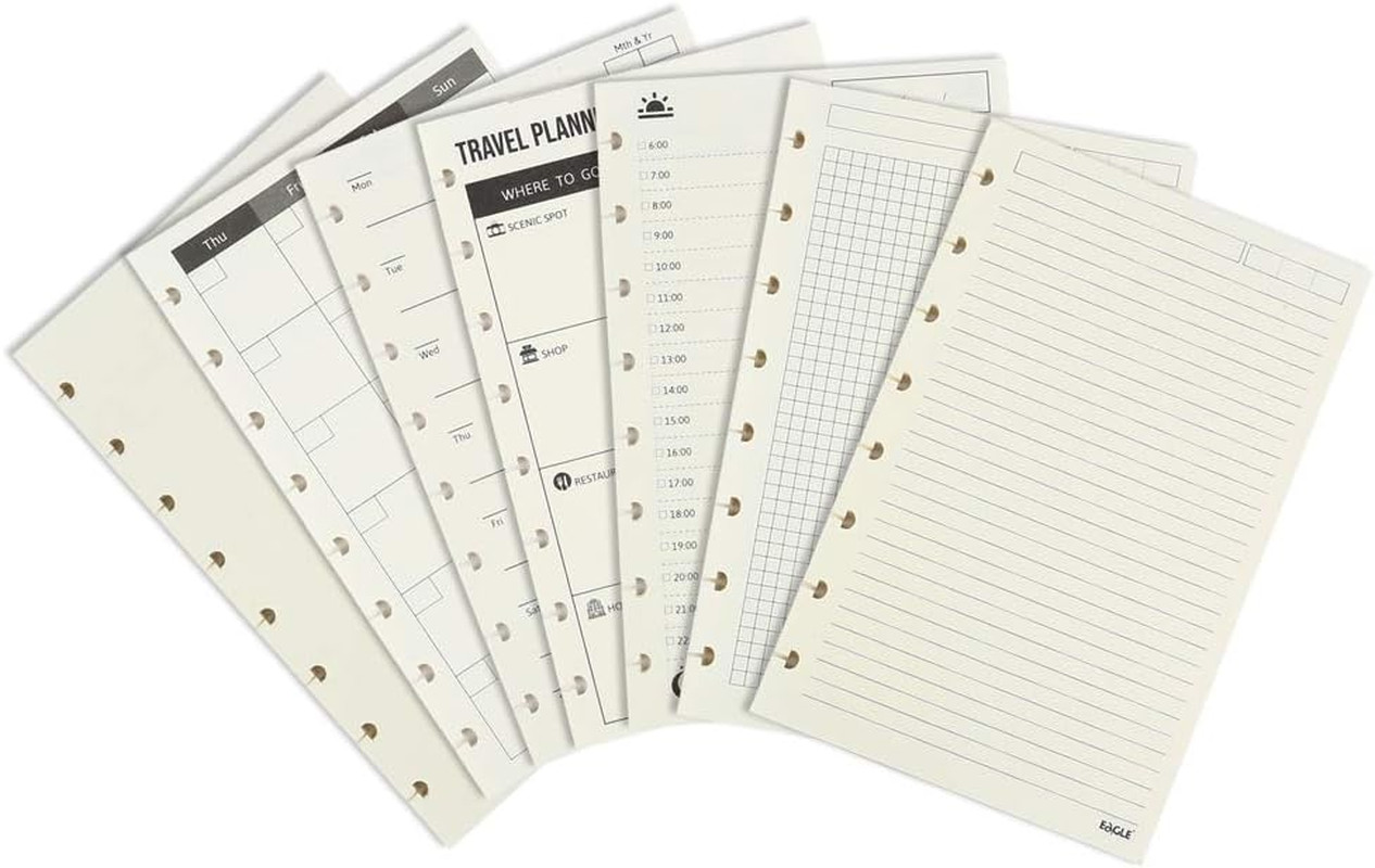 Discbound Refill Paper, Inner Core, Planner Refills, Paper for Junior Size Di…