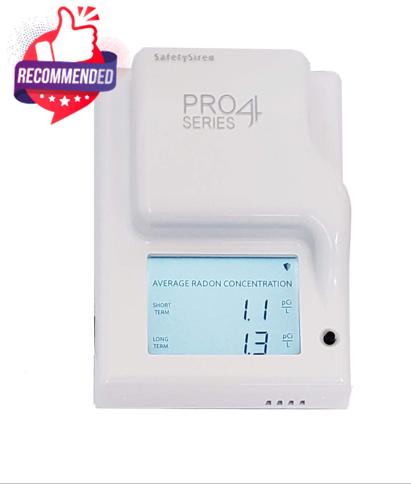 Safety Siren Pro4 Plug-in Radon Detector, Continuous Radon Gas Monitoring With