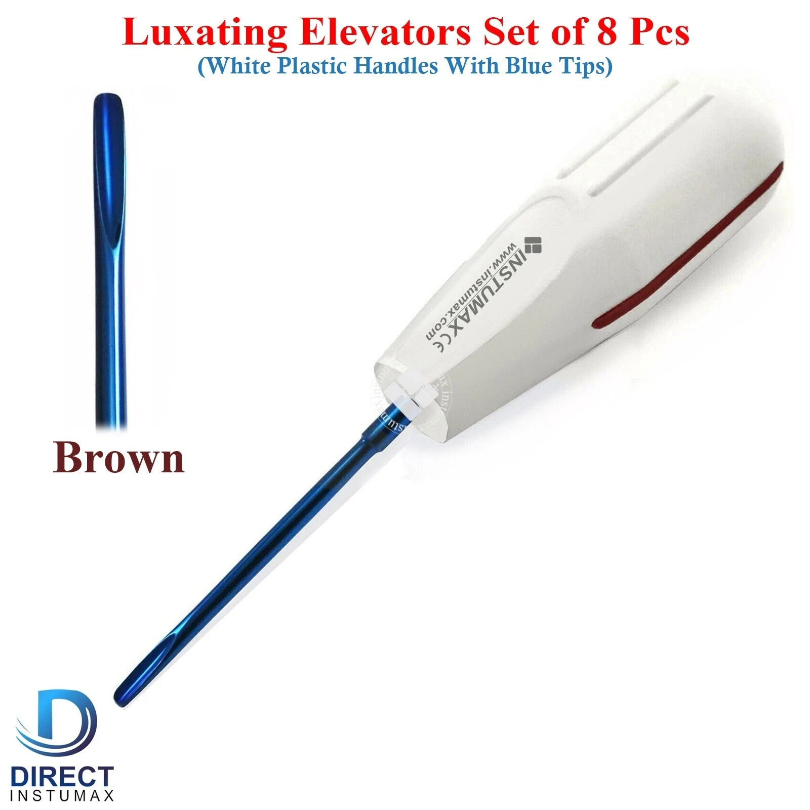 8 Pcs Dental Luxating Elevators Root Elevators Luxation Oral Surgery Extraction