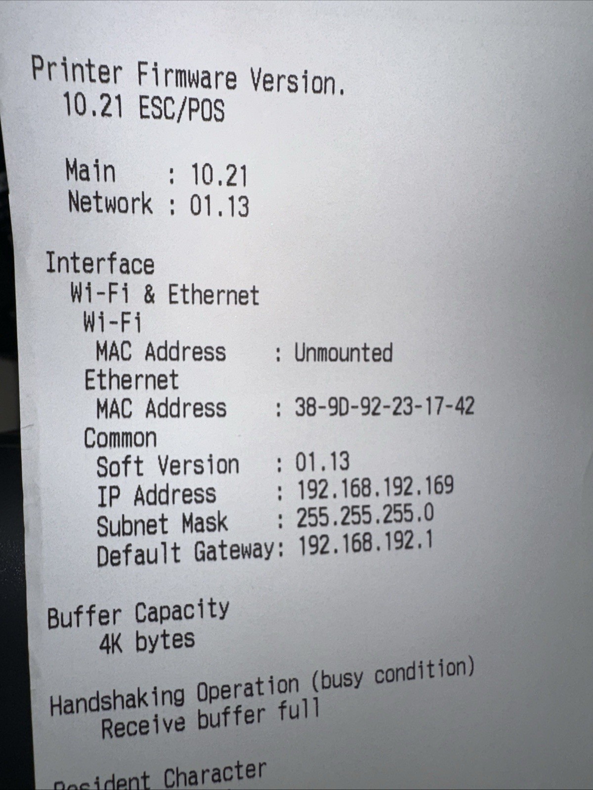 Epson TM-T20II POS Thermal Receipt Printer M267D Ethernet