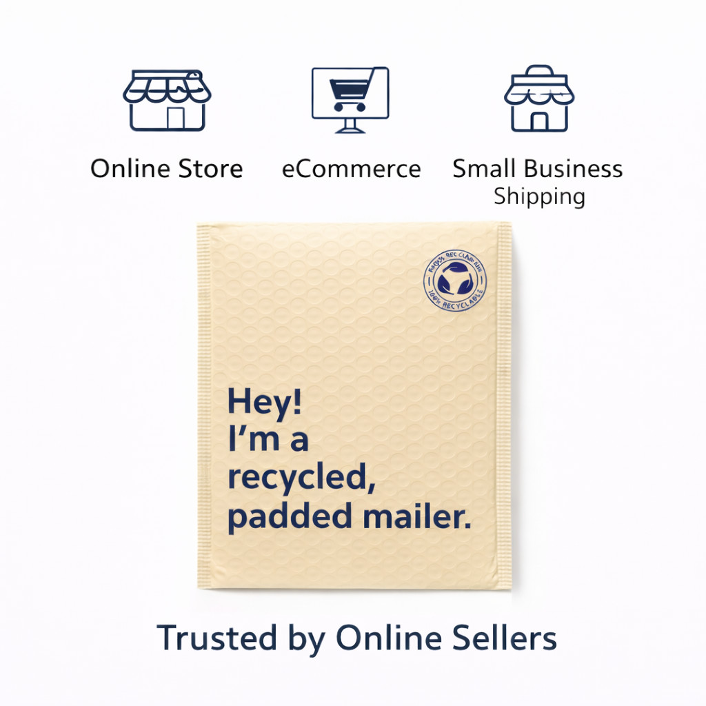 #2 Recycled Padded Bubble Mailers 8.5×11 Self Seal Eco Friendly 100 250 500