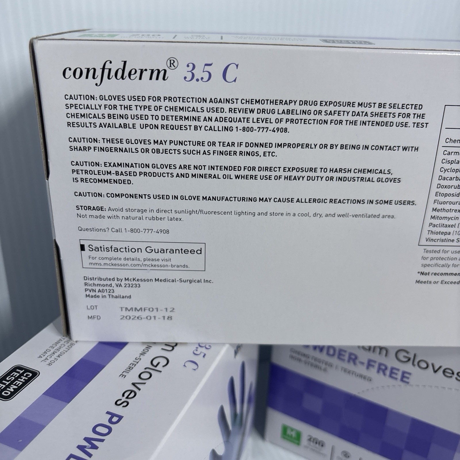 600 McKesson CT Confiderm Nitrile Exam Gloves Powder-Free – Medium size/Blue