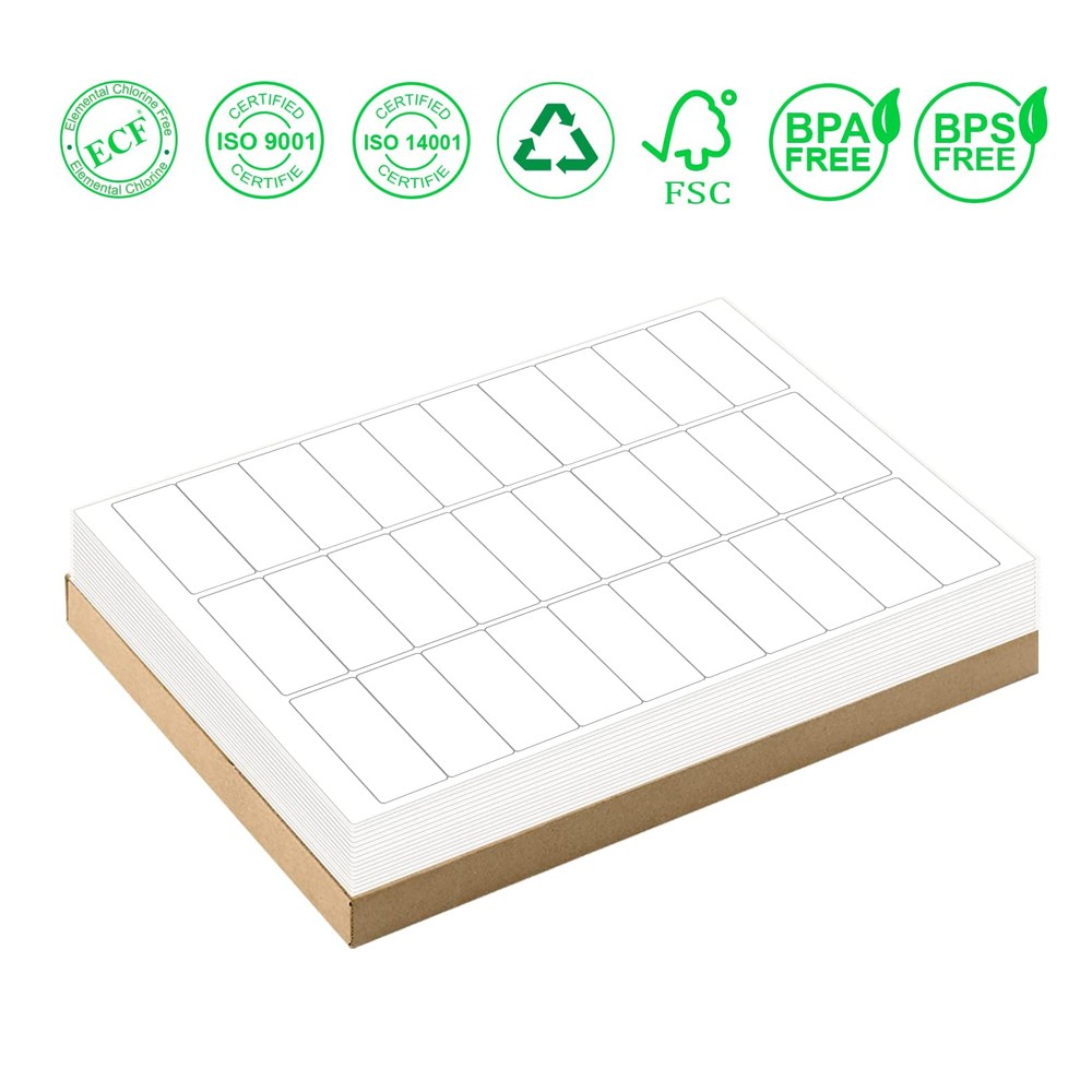 Premium Shipping Address Mailing Labels 1″ x 2 5/8″ 30/sheet 30 UP Self-Adhesive