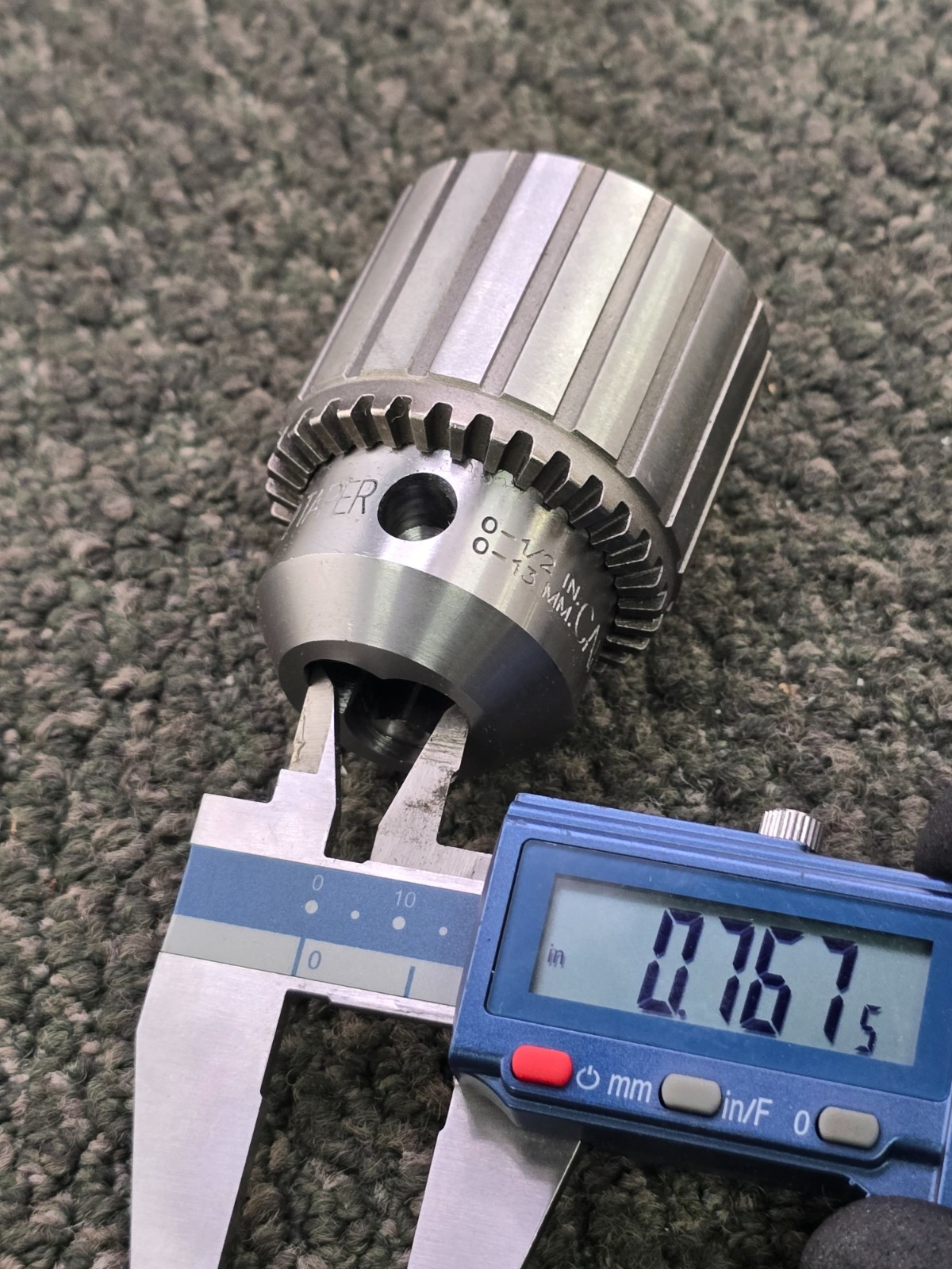 Jacobs 34-022 No. 2 Heavy-Duty Tapered Bearing Drill Chuck 0-1/2 inch Capacity