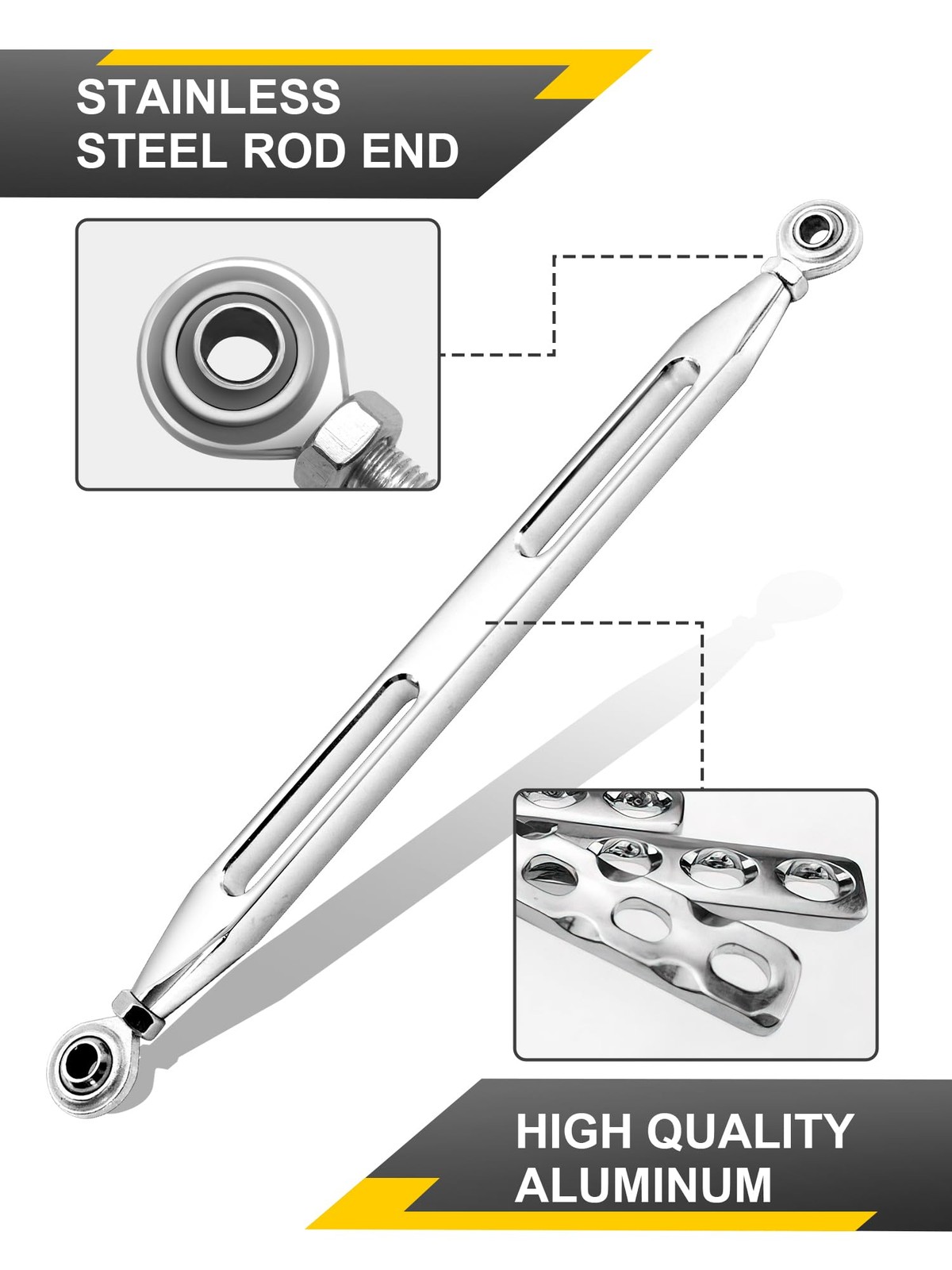 AILMOTO Shift Linkage Chrome Shift Linkage Rod Compatible for Harley Davidson…