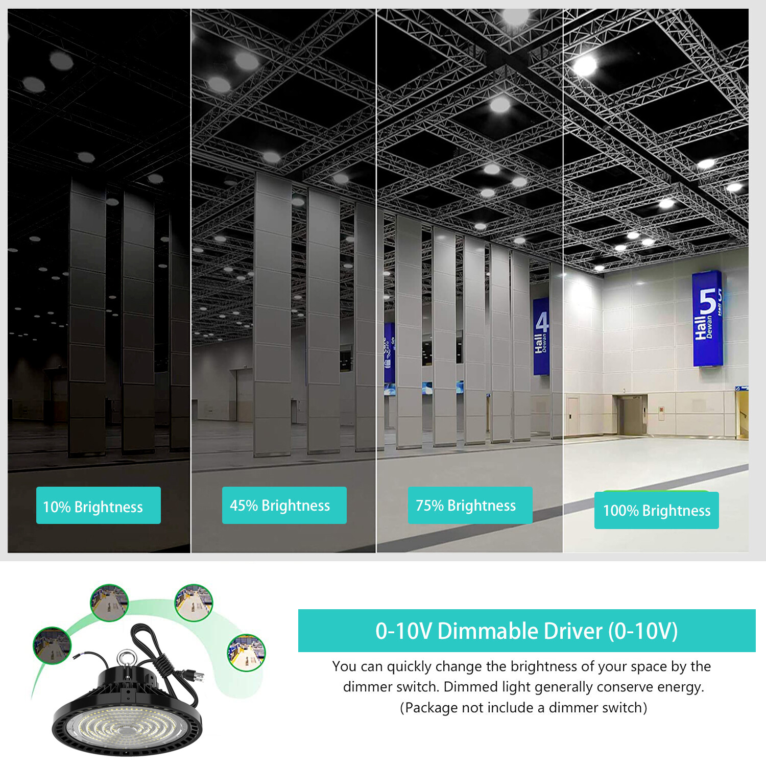 240Watt UFO LED High Bay Light 240W Work Shop Warehouse Lighting 5000K Highbay