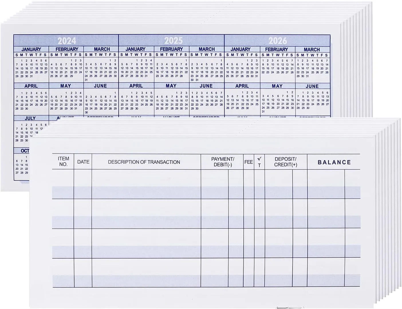 12 Pack Checkbook Register, Check Register Books for Personal and Work Use