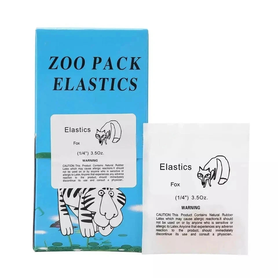 100 Pcs/Bag Dental Elastics Ligature Ties Latex Braces Orthodontic Rubber Bands