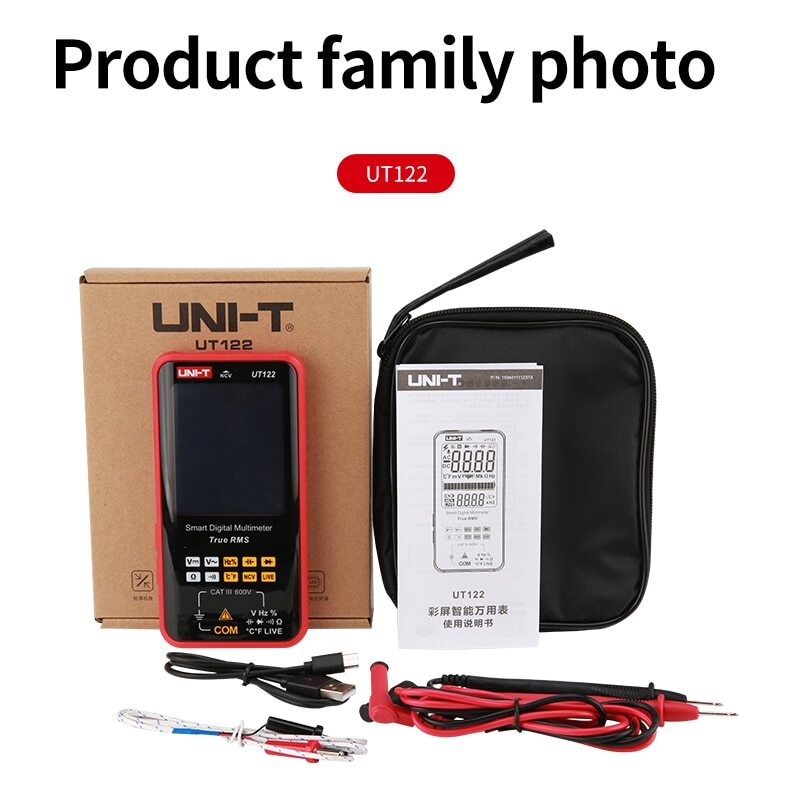 UNI-T UT122 Smart TRMS Multimeter NCV LIVE Dual Display Voltage Tester