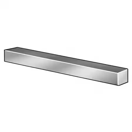 Oversized Key Stock, 12 In L, 5/16 In W, 5/16 In H, 18-8 Stainless Steel,