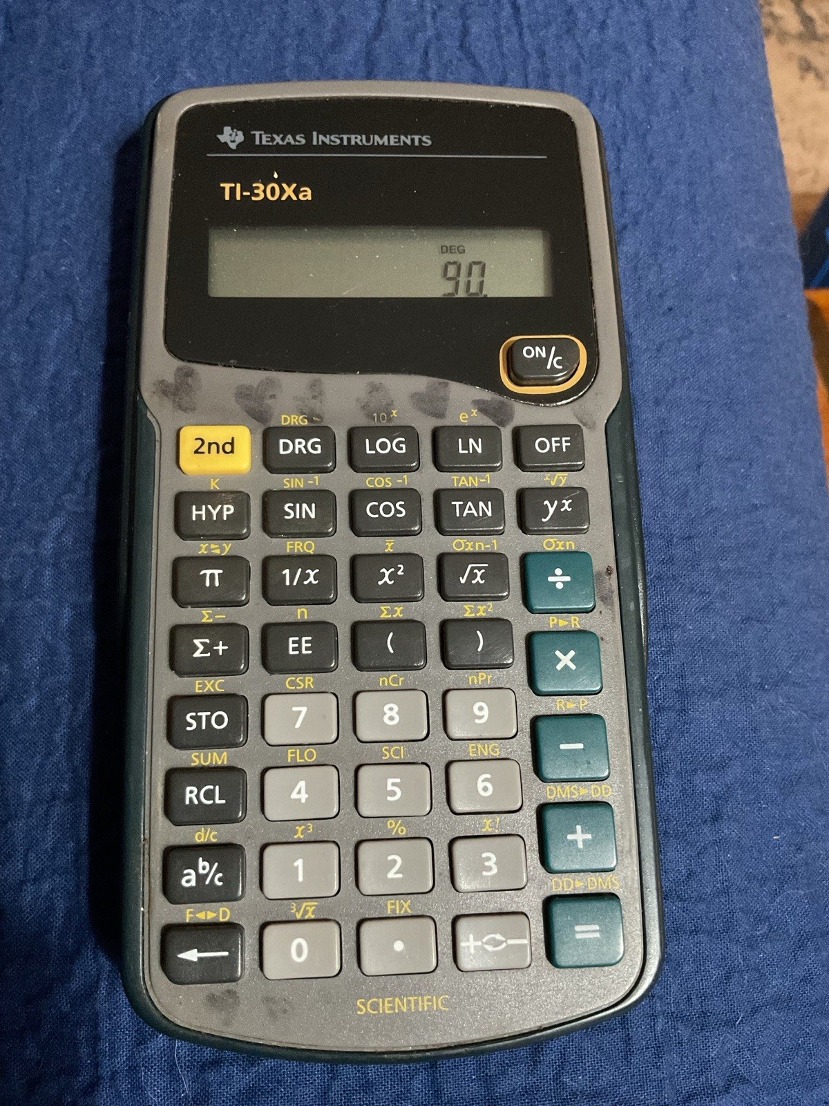 texas instruments ti-30xa scientific calculator With Slide Cover & Ref Guide