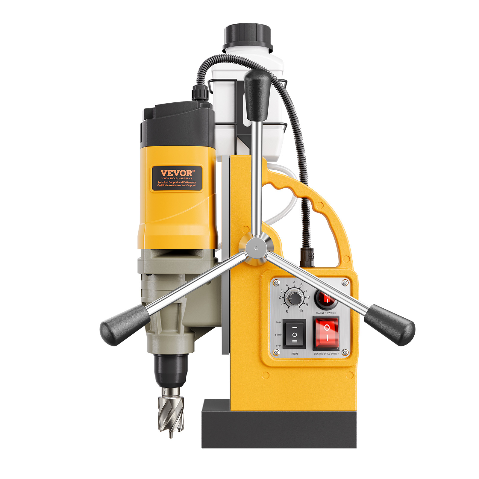 VEVOR Magnetic Drill 1450W 2878 lbf Mag Drill Press 2 in Boring Diameter 6 Bits