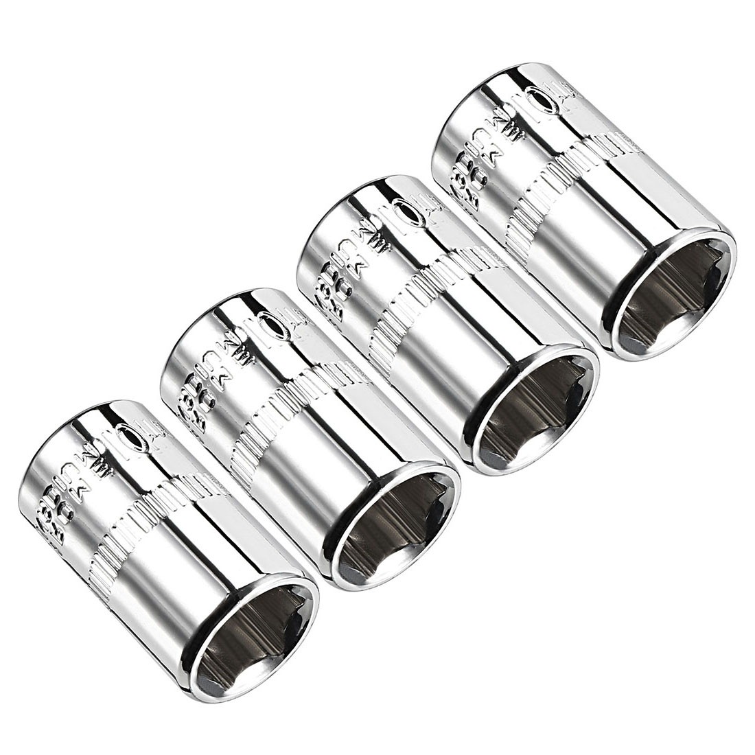 4 Pcs 1/4″ Drive 10mm 6-Point Shallow Socket DIY Repair Tools Metric Cr-V