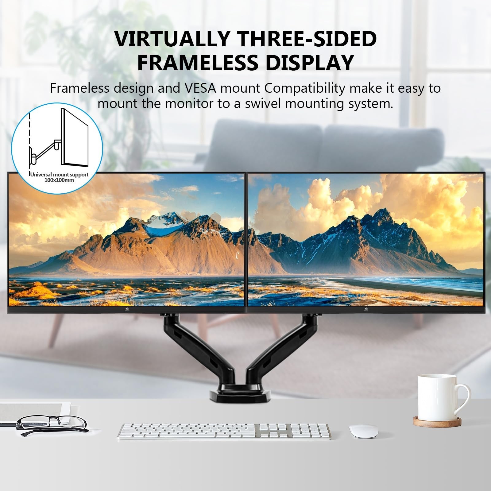 24 inch Monitor, Z-Edge Computer Monitor, Full HD 1920 x 1080p IPS 100Hz PC M…