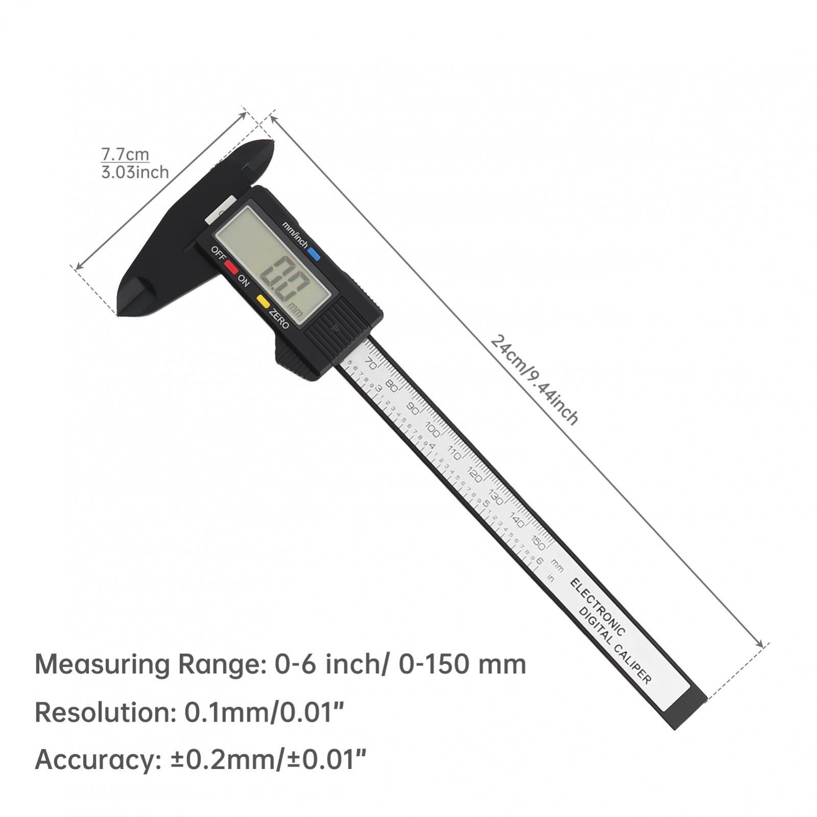 Digital Caliper, 0-6 inches Caliper with Large LCD Screen Inch and Mm Measuring