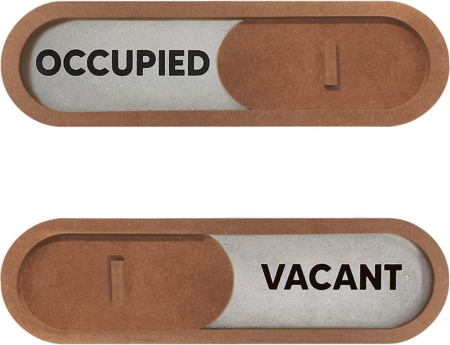 Vacant Occupied Slider Door Sign for Home Office – Premium MDF, 7.5 X 2.2 in (Br
