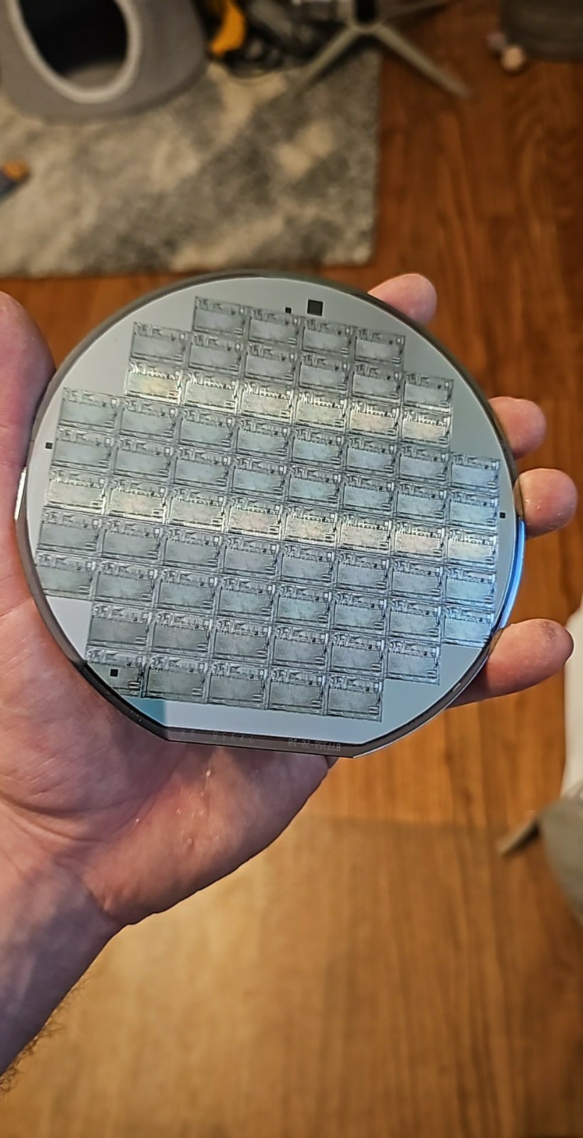 Cool Computer CPU Silicon 4.5″ Wafer / Wafers IC RAM Chip Lithography 77358 WX