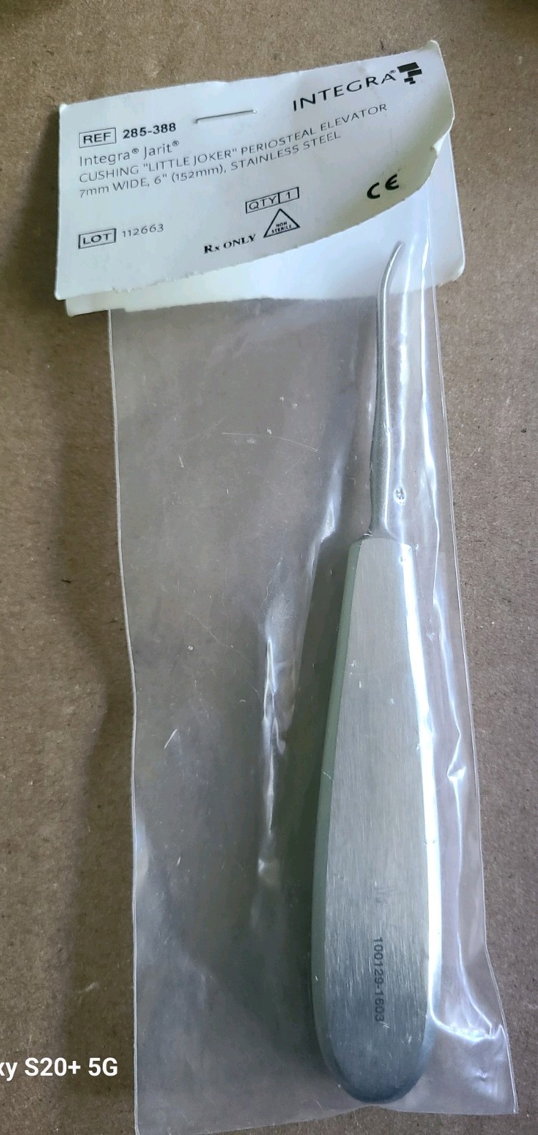 INTEGRA JARIT 285-388 Cushing Little Joker Periosteal Elevator instrument New