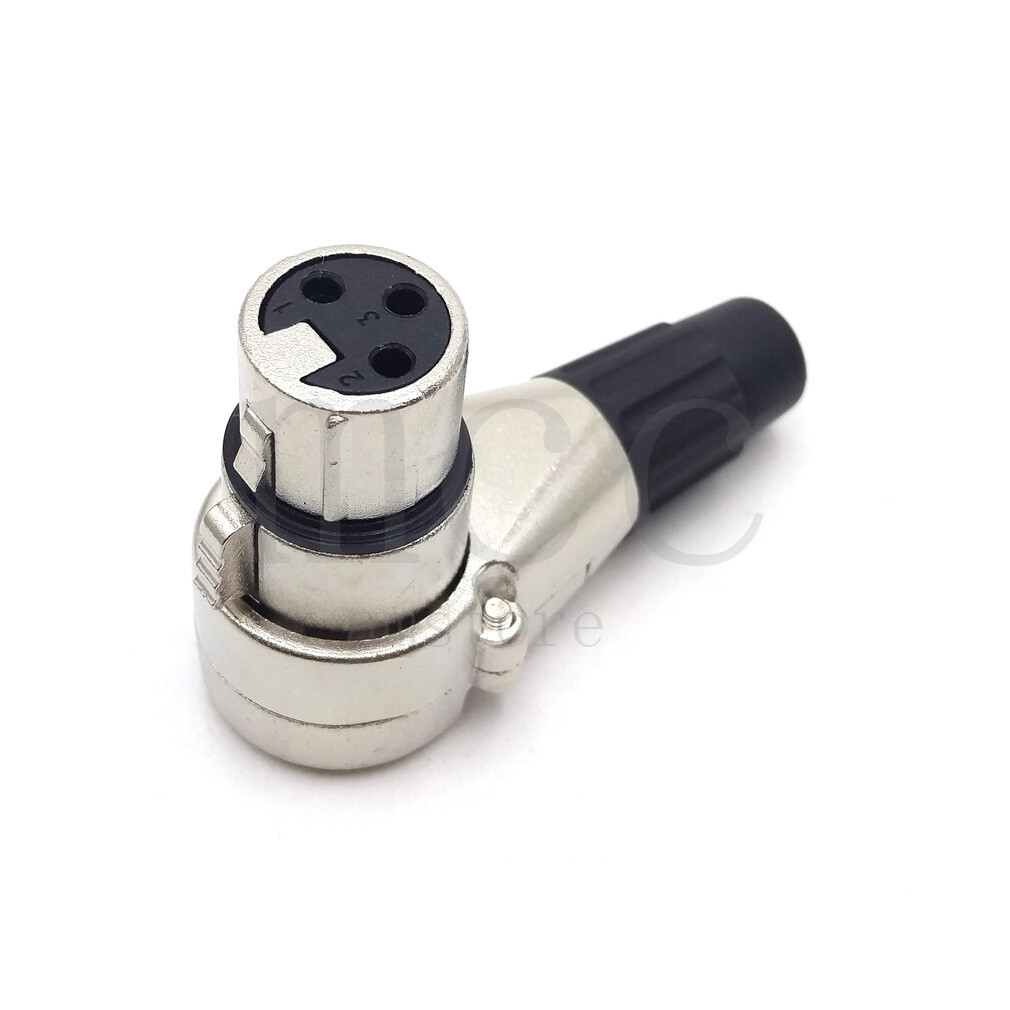 3 Pin XLR Male/ Female Jack Mic Cable Right Angle 90 Degree Audio Wire Connector