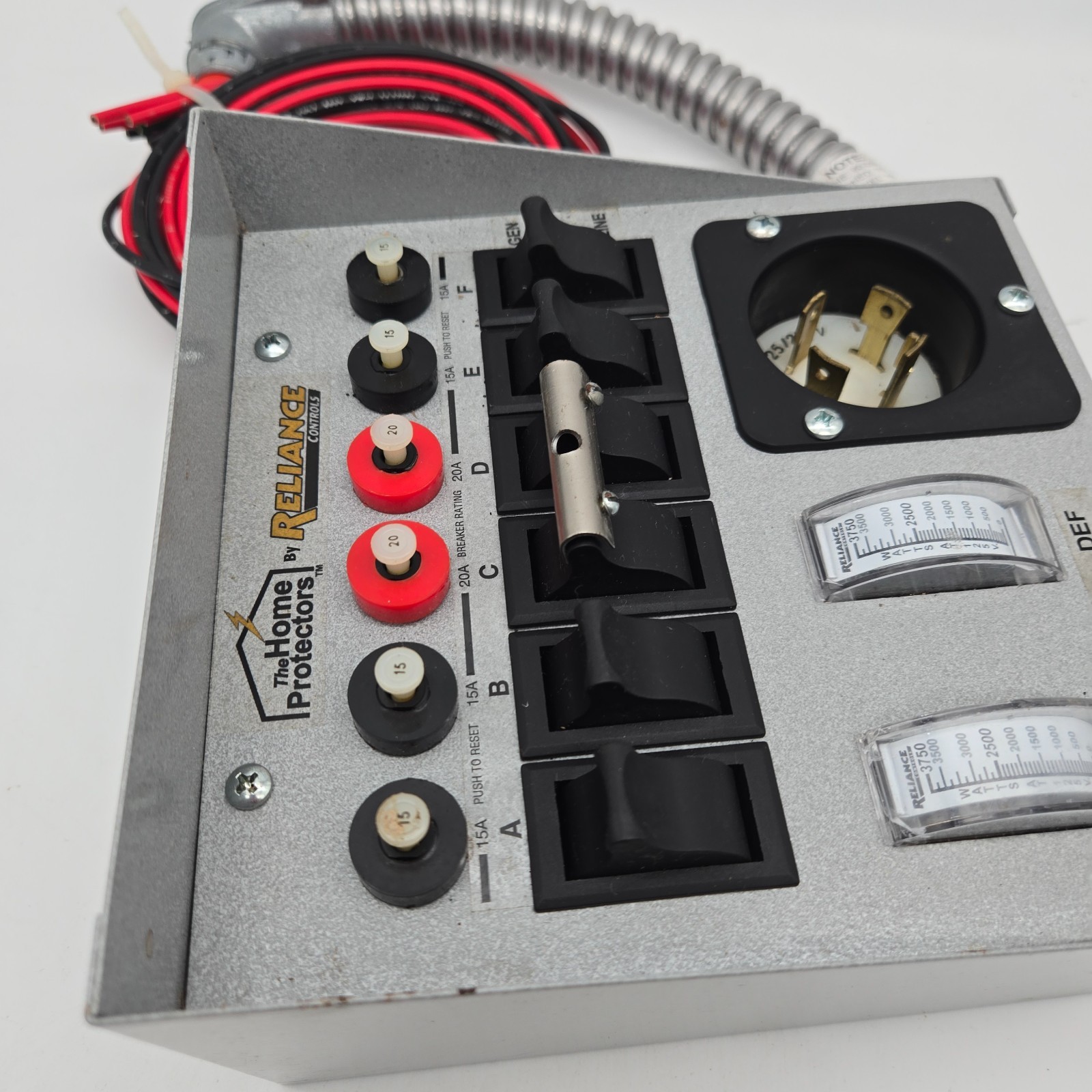 Reliance Controls 30216B 6 Circuit 30Amp Generator Standby Power Transfer Switch