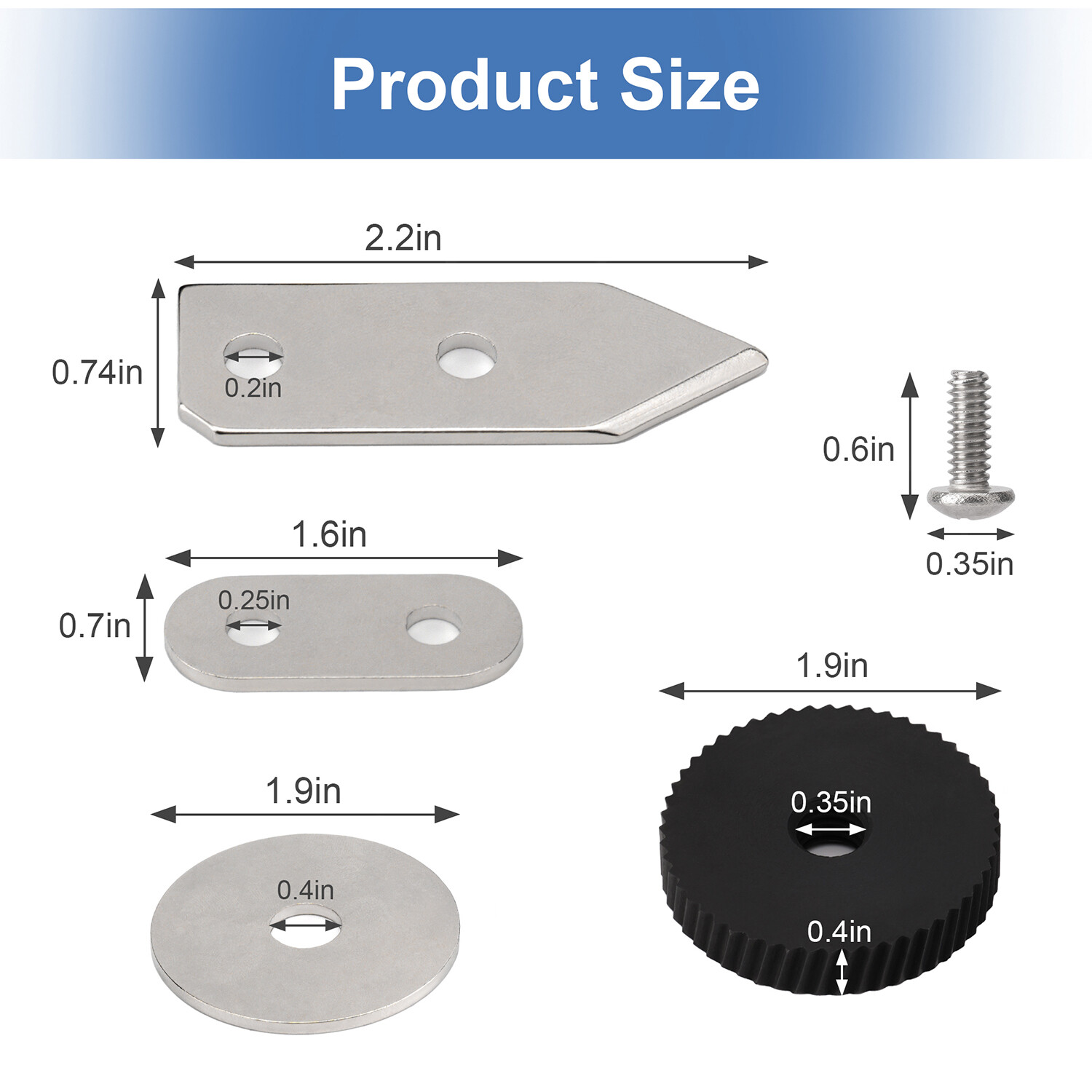 KT1100 Knife and Gear Replacement Kit for #1 Can Openers，Includes Gear, Knife,