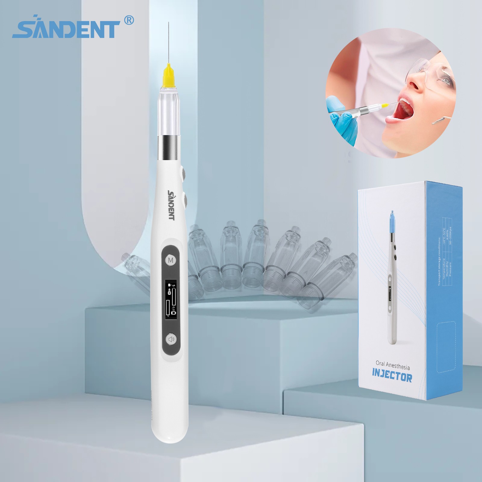 2X Dental High Speed Handpiece Standard Air Turbine 4Holes Quick Coupling AXM