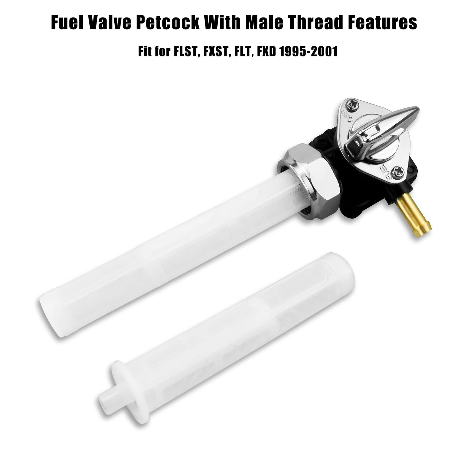 Motorcycle Fuel Valve Petcock for Harley FLST FXST FLT FXD 1995-2001 1340Cc.💫
