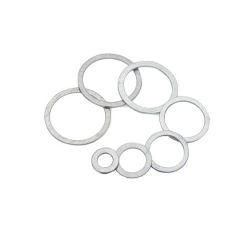 Inner Dia.3~33mm Solid Aluminum Gasket Alu Flat Ring Sealing Washer (Thick 1mm)