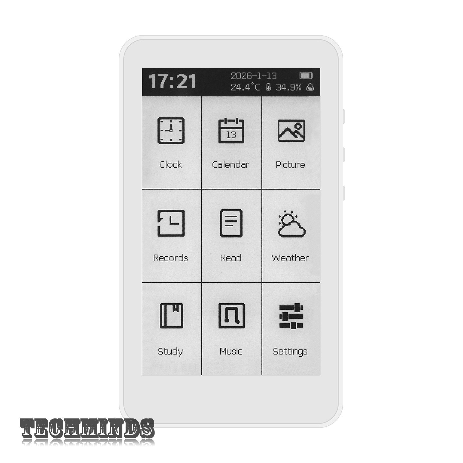 HamGeek M3 Portable E-Book Reader 3.7″ Touch Screen E-Paper 10-Level Adjustable
