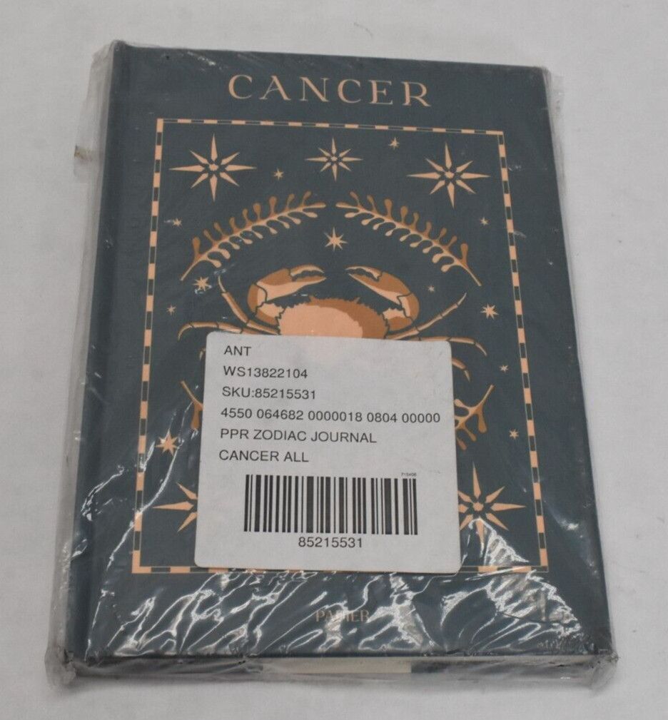 Papier Printed Goods Cancer Zodiac Sign Journal Hardcover Lines Notebook Blue