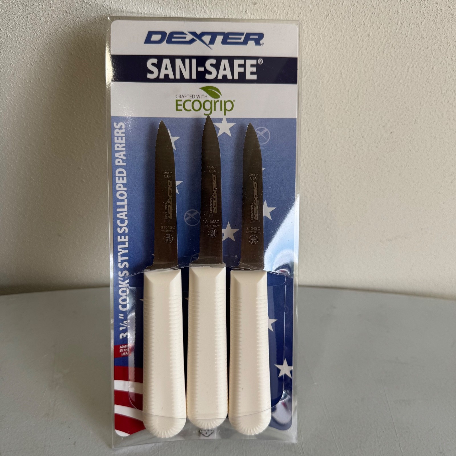 Dexter Sani-Safe ECOGRIP 3 1/4″ Scalloped Parer High Carbon Steel S104SC-3 NEW