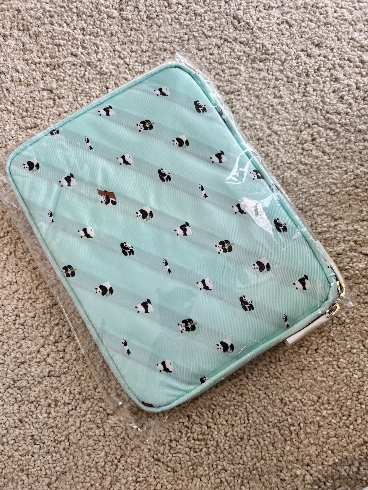 Hobonichi Large Drawer Pouch Panda Aqua Blue , NWT, Limited Edition