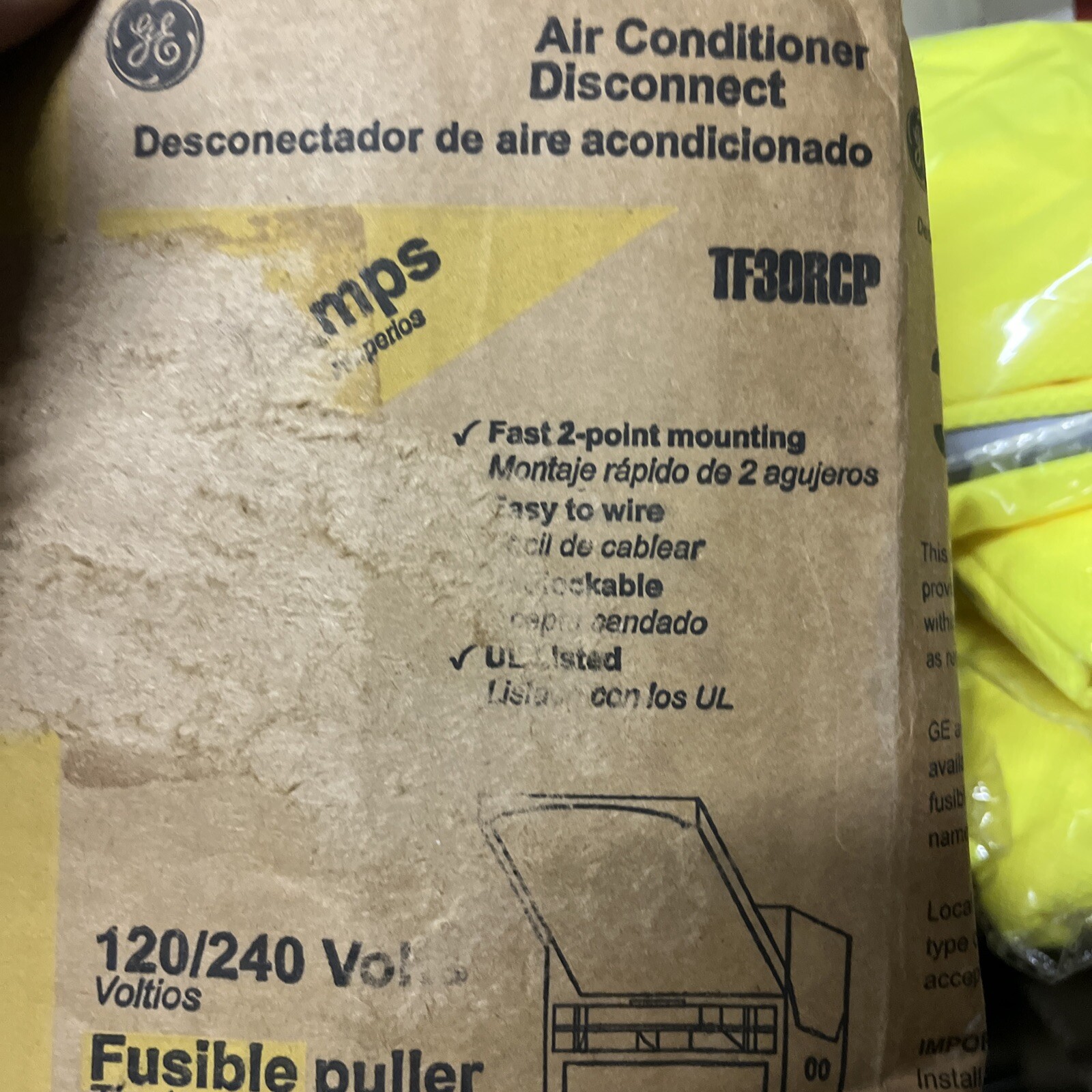 GE AC Disconnect Outdoor Switch 30A 120/240V TF30RCP