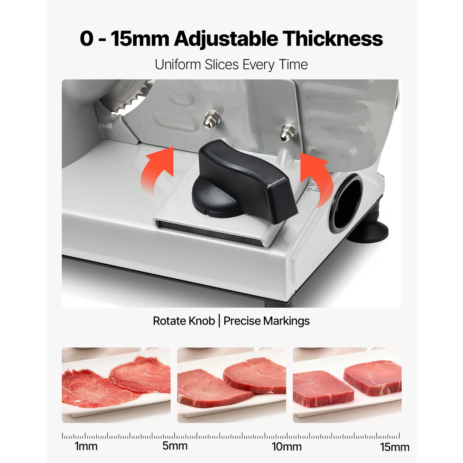 Uimoso Electric Meat Slicer Machine 150W with 6.7-Inch Blade for Home Use
