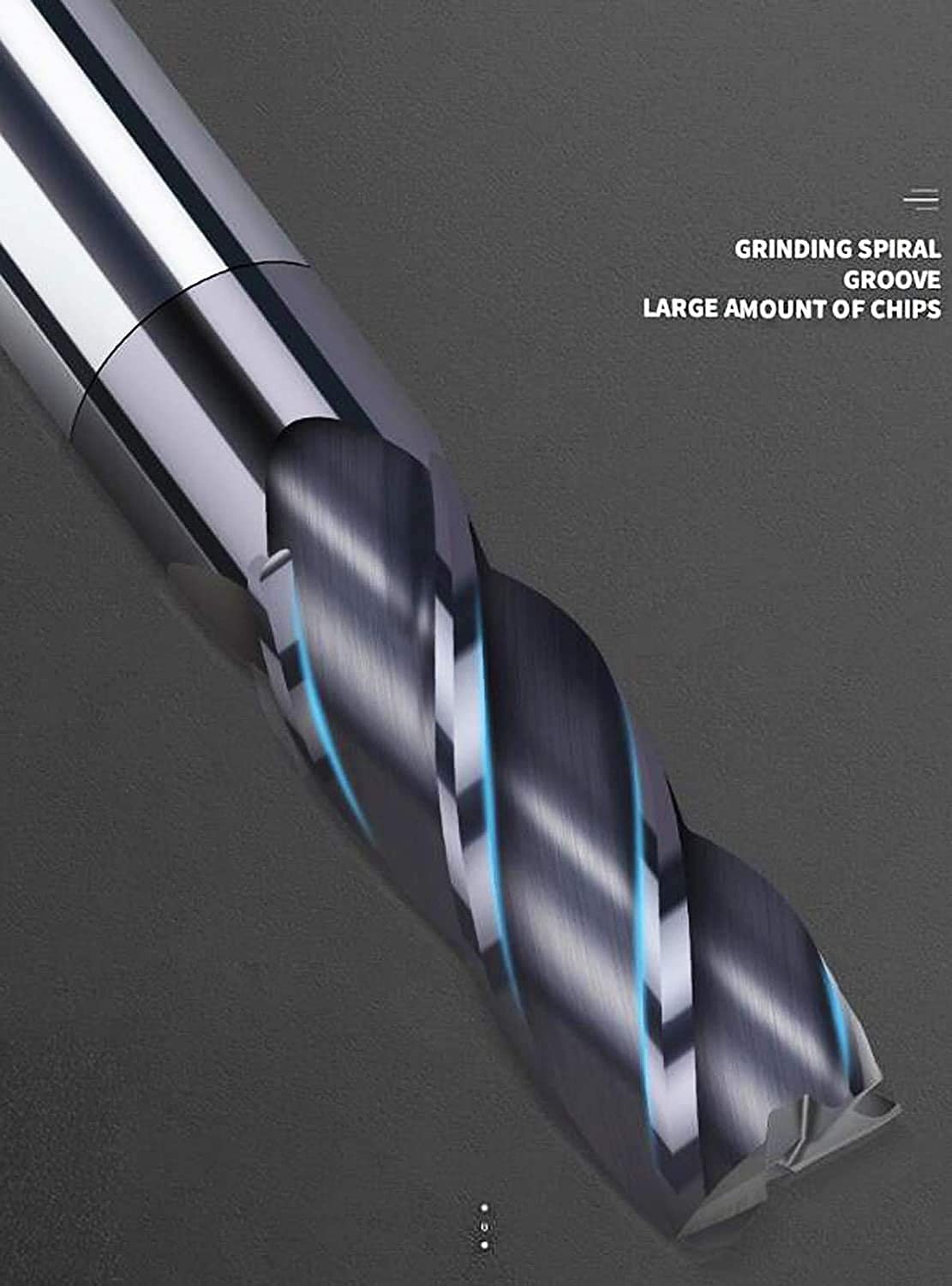 8pcs 2-12mm CNC Square Nose End Mills,Carbide Tungsten Steel 4 Fultes Milling