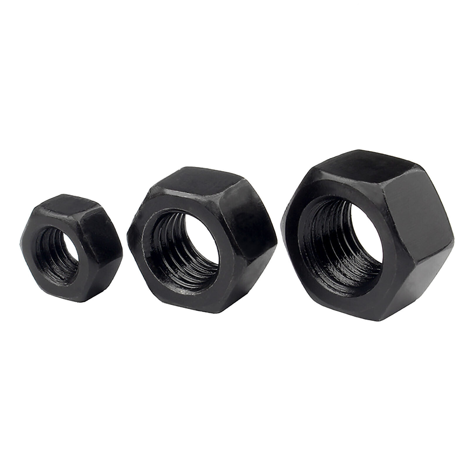 M2/M2.5-M30 BLACK HEX FULL NUTS HIGH TENSILE GRADE 8.8 HEXAGON LOCK NUTS DIN 934