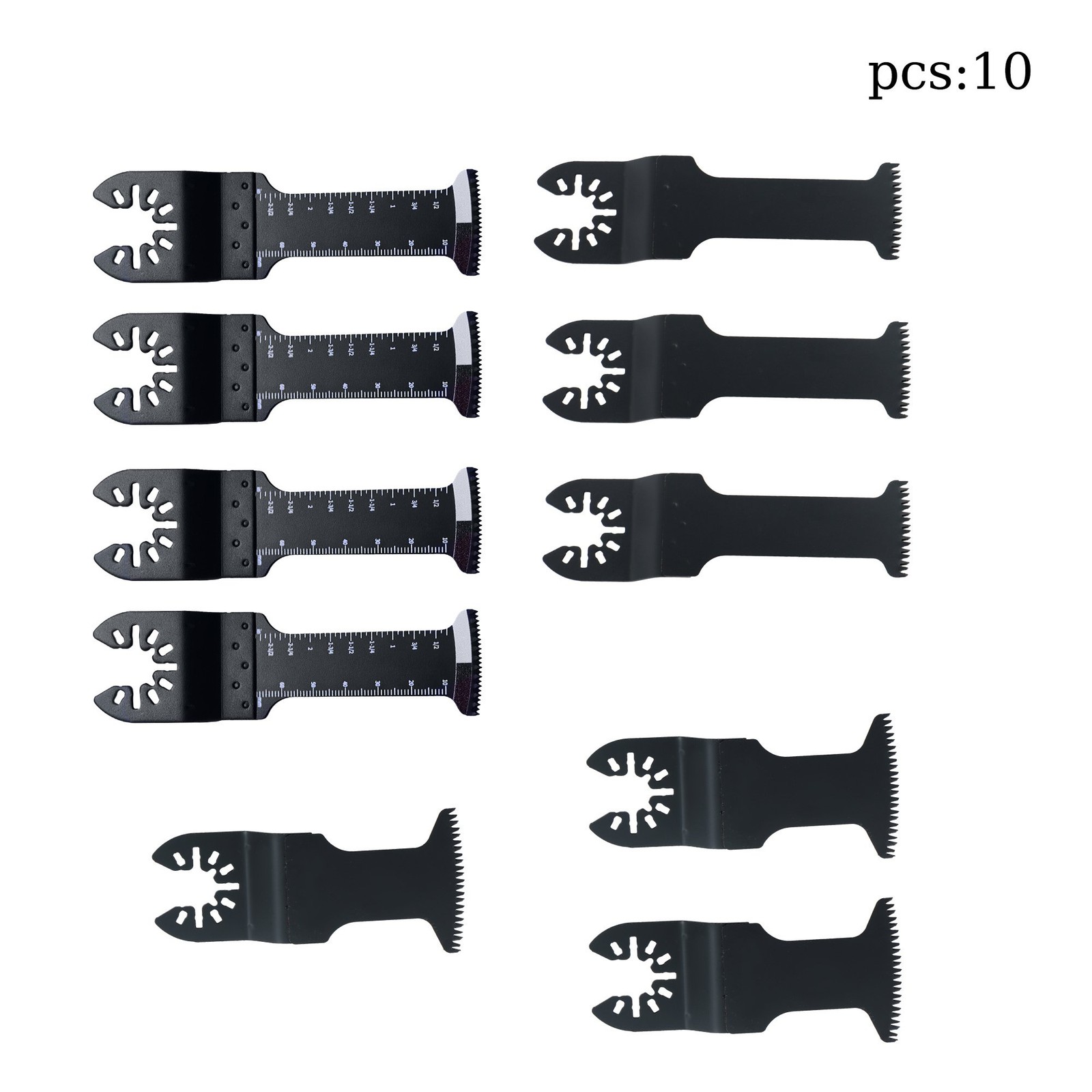 10-Pc Extended Japanese Tooth Oscillating Blades Multi Tool Blades Kit