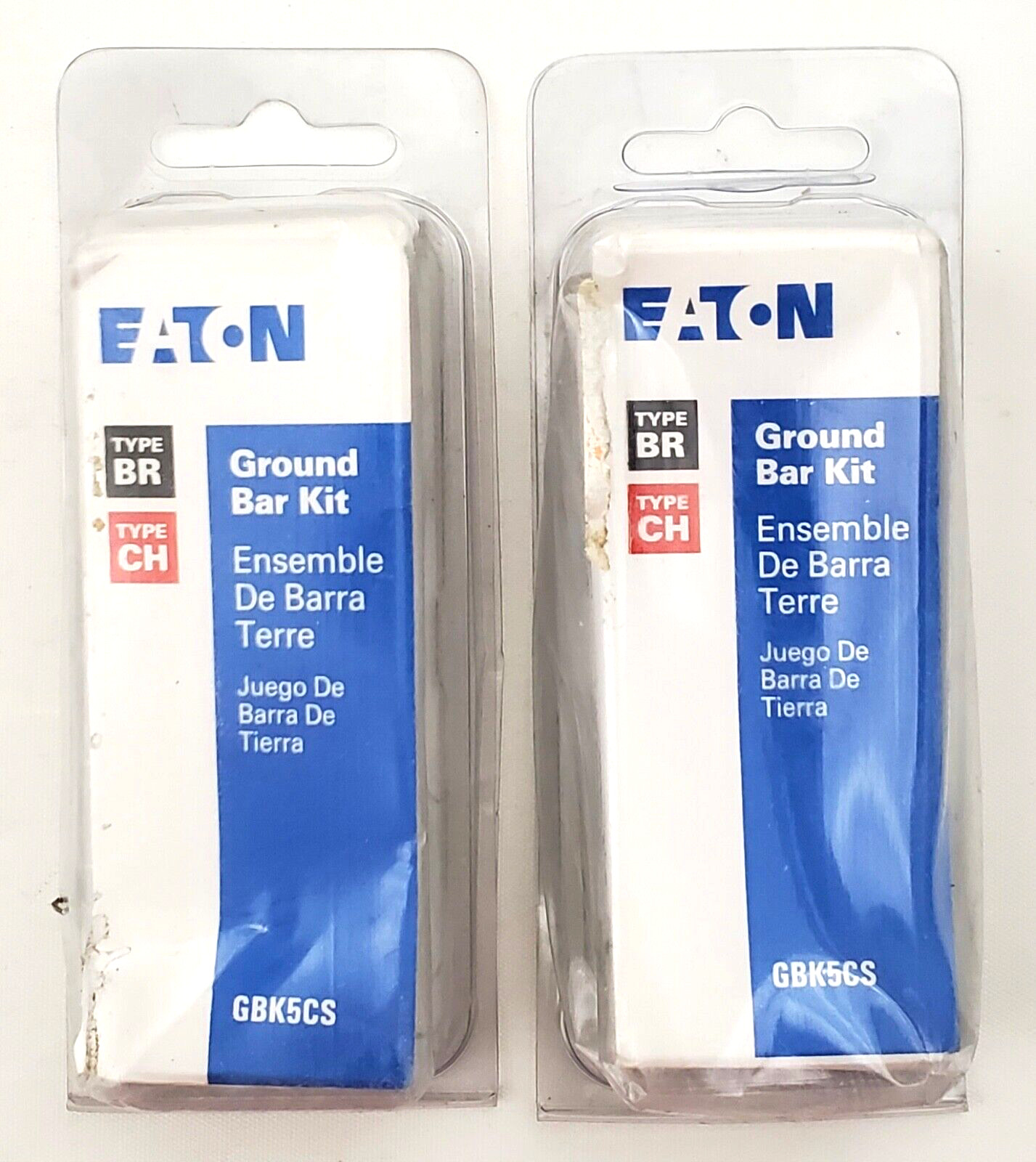 Lot of 2 Eaton GBK5CS 5 Terminal Ground Bars FOR TYPE CH & BR Load Centers