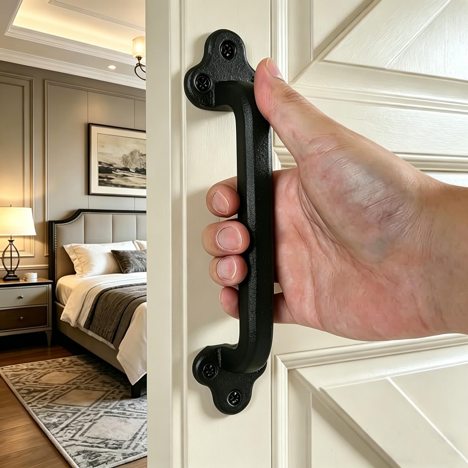 9 Inch Rustic Barn Door Handle, for Sliding Barn Door | Solid Metal Material,…