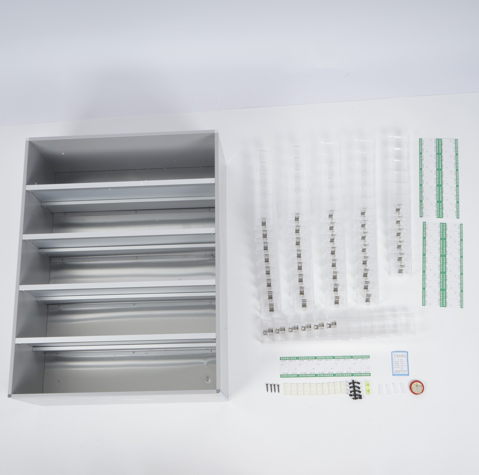 Cigarette Retail Showcase Rack Aluminium Cigarette Display Cabinet for 360 Packs