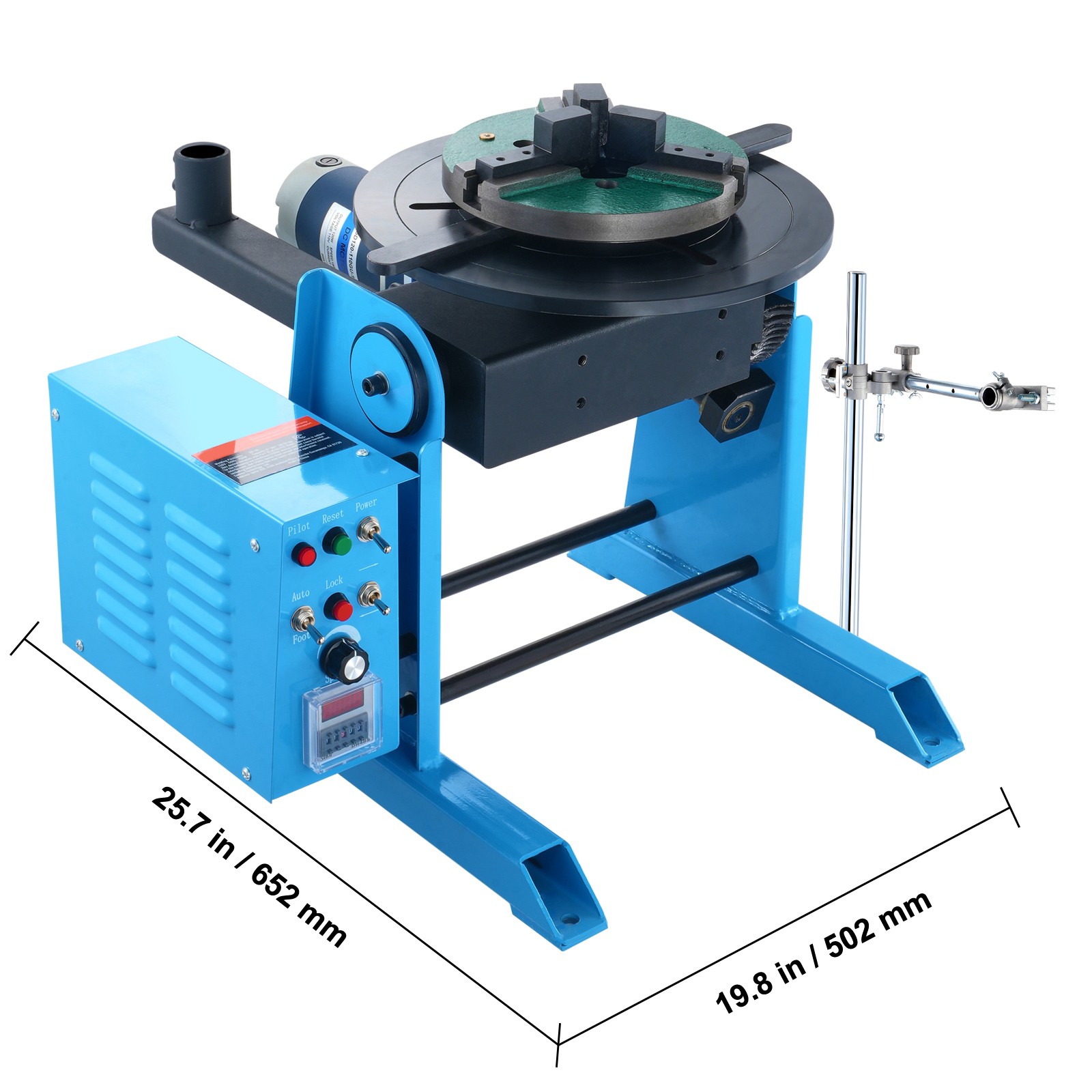VEVOR 50KG Rotary Welding Positioner 0-90° Positioning Turntable Table 0.5-6RPM