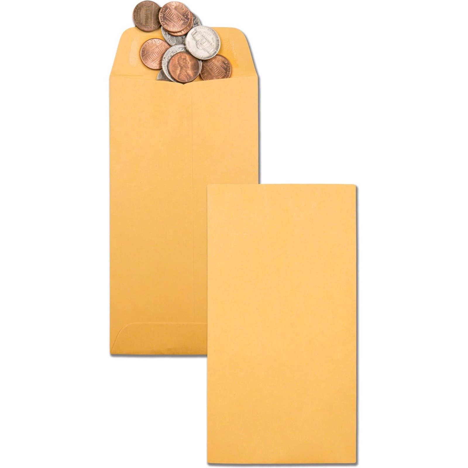 Quality Park, #7 Coin and Small Parts Envelopes, Gummed, Brown Kraft, 3.5×6.5,