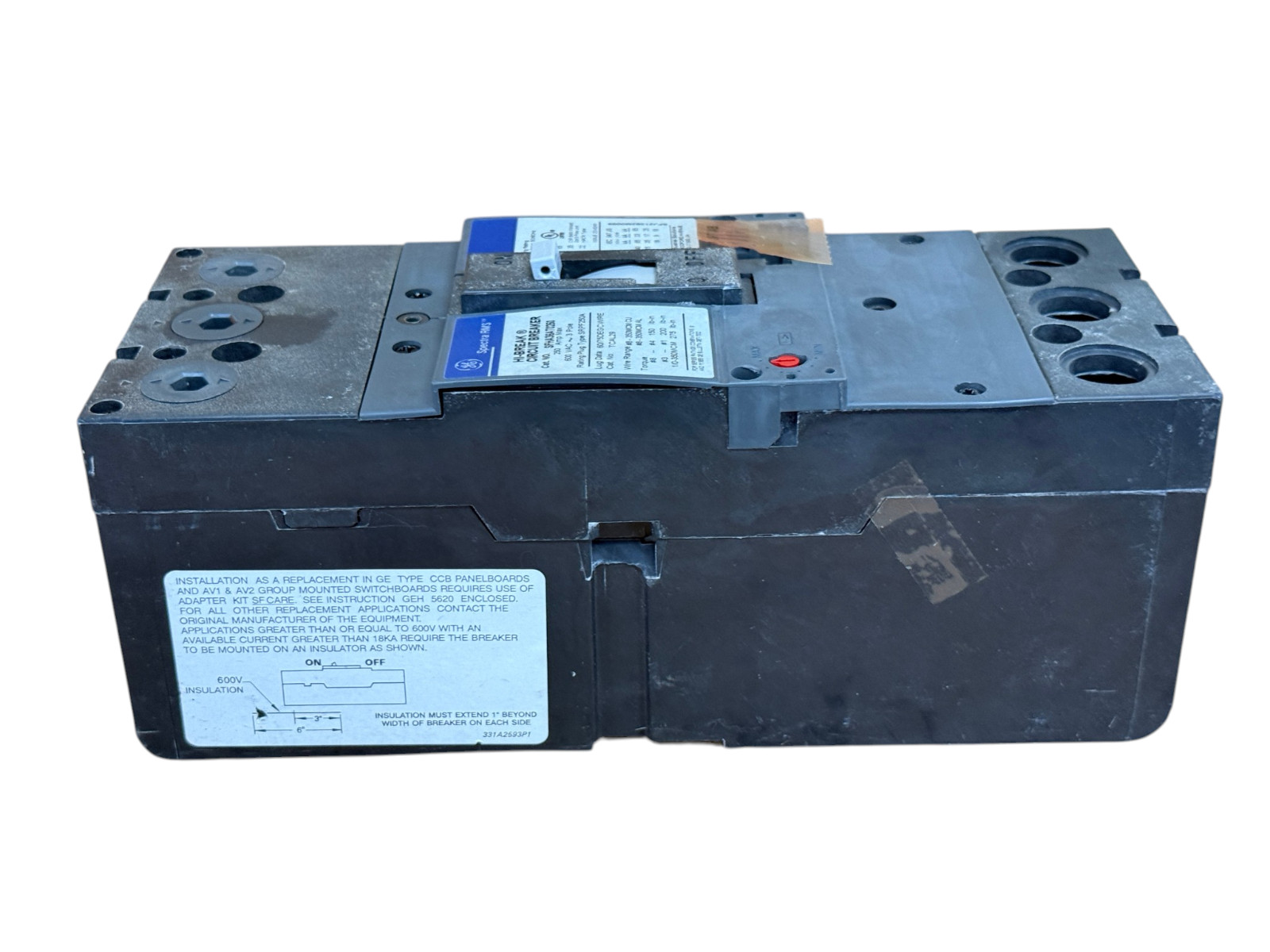 GE SFHA36AT0250 250A 3-POLE 600V SPECTRA RMS SF250 65KA CIRCUIT BREAKER NEW