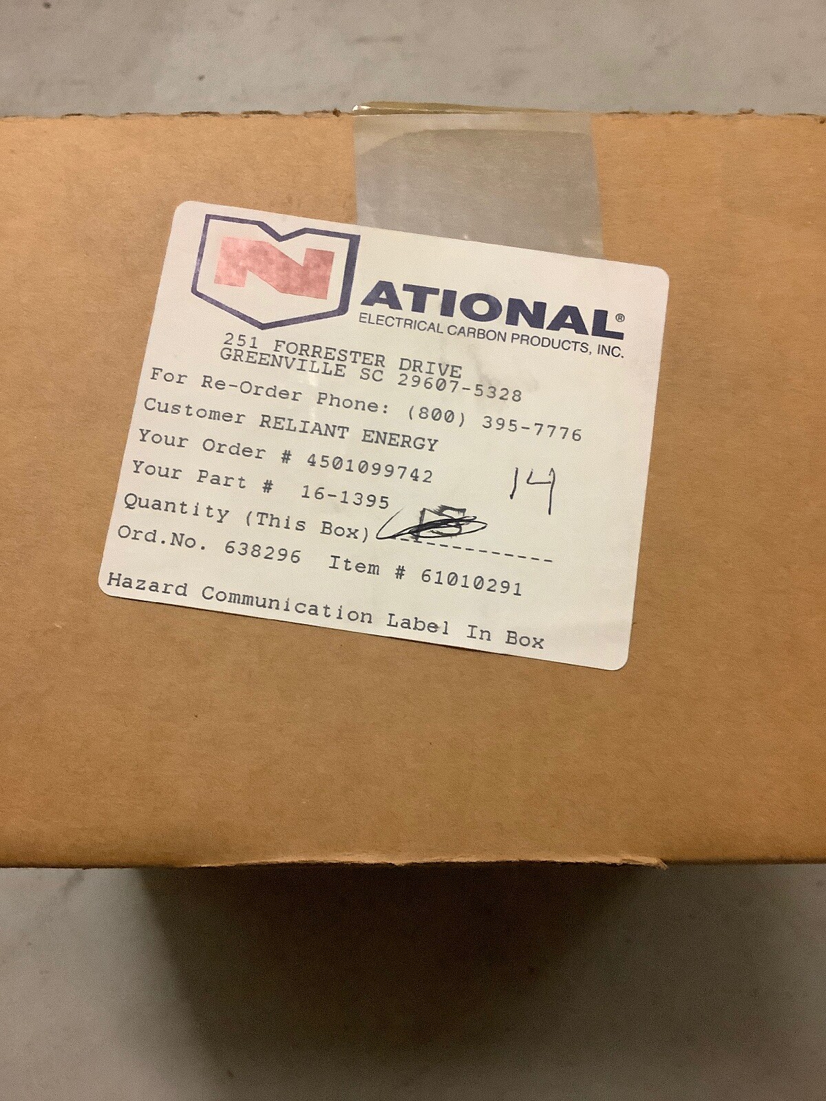 National Electrical Carbon Products, Inc. 61010291