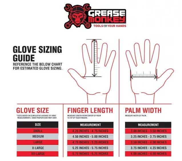 Grease Monkey X-Large Crew Chief Pro Automotive Gloves