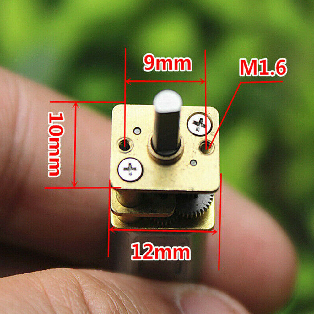 5Pcs Micro Mini N20 Gear Motor DC Slow Speed Full Metal Gearbox Reducer Toy E