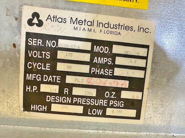 «ATLAS METAL WF-3″H.D 39″W FROST TOP DROP-IN UNIT SELF-CONTAINED REFRIGERATION