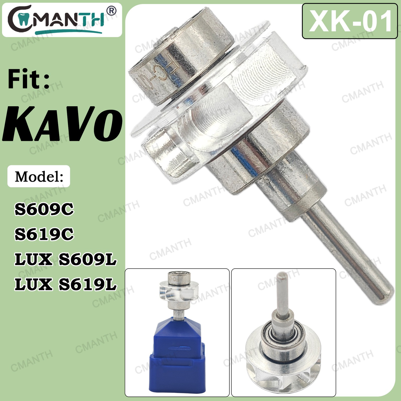 Dental Handpiece Cartridge Bearing Rotor For KAVO S609C S619C LUX S609L S619L