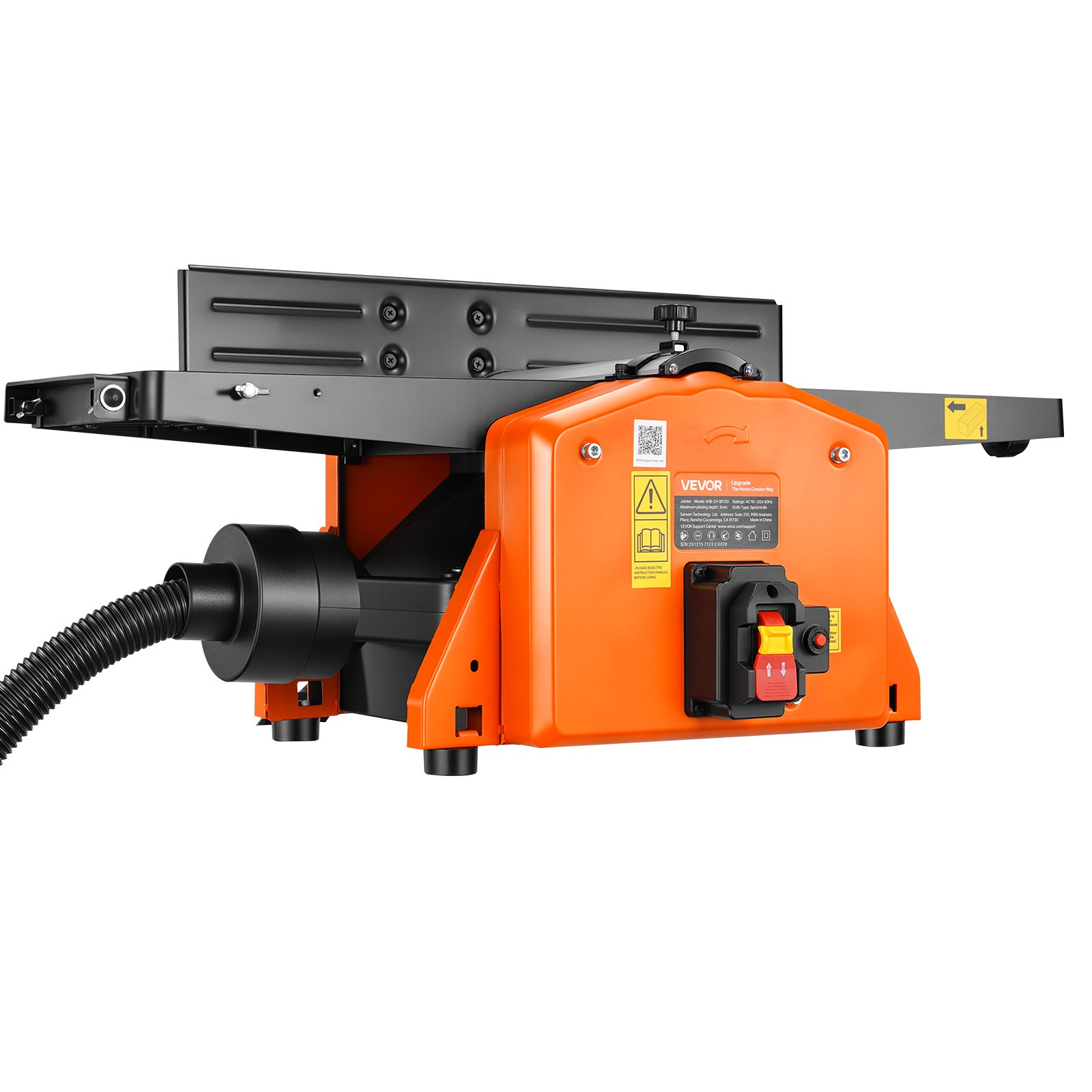 VEVOR Spiral Benchtop Jointer 8 Inch Bench Top Wood Jointer 8500 RPM Extendable